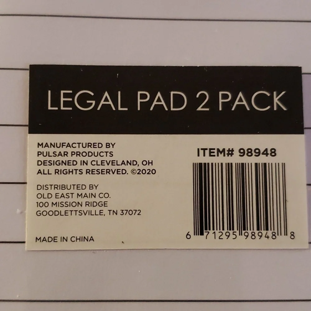 2 pack legal pad.